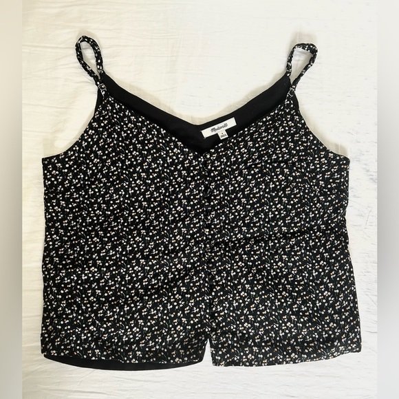 Madewell Button-Down Cami Top in Playground Posies - Picture 9 of 13